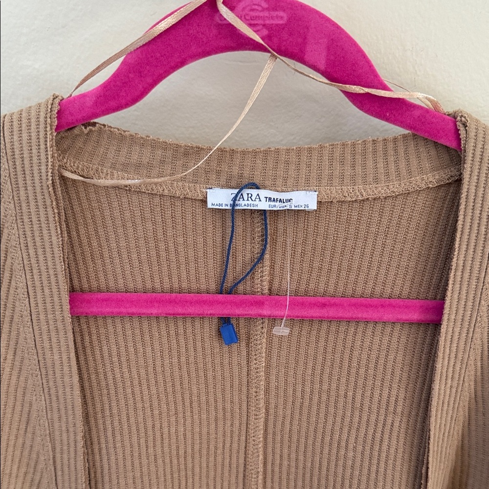 Zara Camel Ribbed Knitwear
